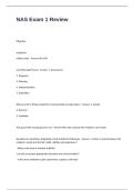 NAS Exam 1 Review Questions and Answers