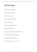 OAR Test Questions and Answers-  Formulas