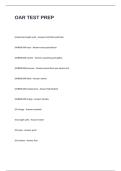 OAR TEST PREP QUESTIONS AND ANSWERS