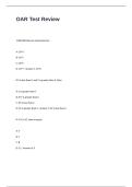 OAR Test Review Questions and Answers