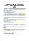 Purple Book PMHNP 100 multiple  choice Exam questions w&sol;answers  ANCC