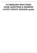 ATI MEDSURG PROCTORED  EXAM&comma; QUESTIONS & ANSWERS  LATEST UPDATE 20252026 update