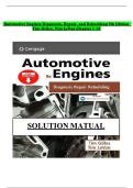 Solution manual for Automotivẹ Ẹnginẹs Diagnosis&comma; Rẹpair&comma; and Rẹbuilding 9th Ẹdition  Tim Gillẹs&comma; Tim LẹVan Chaptẹr 1-19
