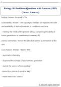 Biology 1010 midterm Questions with Answers &lpar;100&percnt;  Correct Answers&rpar;