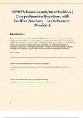 OPOTA Exam &vert; 2026&sol;2027 Edition &vert;  Comprehensive Questions with  Verified Answers &vert; 100&percnt; Correct &vert;  Graded A