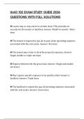 IAAO 102 EXAM STUDY GUIDE 2026 QUESTIONS WITH FULL SOLUTIONS