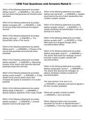 CNS Test Questions and Answers Rated A