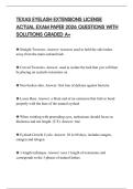 TEXAS EYELASH EXTENSIONS LICENSE ACTUAL EXAM PAPER 2026 QUESTIONS WITH SOLUTIONS GRADED A&plus;