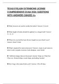 TEXAS EYELASH EXTENSIONS LICENSE COMPREHENSIVE EXAM 2026 QUESTIONS WITH ANSWERS GRADED A&plus;