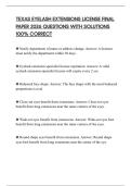TEXAS EYELASH EXTENSIONS LICENSE FINAL PAPER 2026 QUESTIONS WITH SOLUTIONS 100&percnt; CORRECT