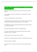 CTR Data Collection Exam Questions And Answers Latest Graded A&plus;