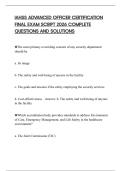 IAHSS ADVANCED OFFICER CERTIFICATION FINAL EXAM SCRIPT 2026 COMPLETE QUESTIONS AND SOLUTIONS