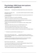  Psychology 1000 Exam test quizzes and answers graded A&plus;-