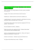 CTR Practice NCRA Exam Questions And Answers Latest Graded A&plus;