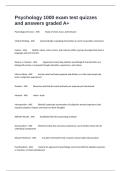 Psychology 1000 exam test quizzes and answers graded A&plus;