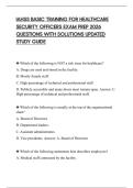 IAHSS BASIC TRAINING FOR HEALTHCARE SECURITY OFFICERS EXAM PREP 2026 QUESTIONS WITH SOLUTIONS UPDATED STUDY GUID