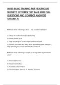 IAHSS BASIC TRAINING FOR HEALTHCARE SECURITY OFFICERS TEST BANK 2026 FULL QUESTIONS AND CORRECT ANSWERS GRADED A