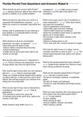 Florida Permit Test Questions and Answers Rated A