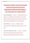 Nursing Fundamentals Final Exam Guide 2025&colon; Study Guide & Practice Questions