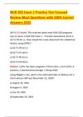 NUR 202 Exam 1 Practice Test Focused Review Most Questions with 100% Correct Answers 2025