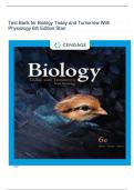 Test Bank for Biology Today and Tomorrow With Physiology 6th Edition Starr
