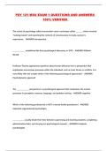 PSY 121 MSU EXAM 1 QUESTIONS AND ANSWERS 100&percnt; VERIFIED 