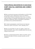 TEXES SPECIAL EDUCATION EC-12 &lpar;161&rpar; EXAM SCRIPT 2026 FULL QUESTIONS AND CORRECT ANSWERS