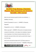 AC-HPAT Practice &vert; 250&plus; Questions &vert; Biology&comma; Chemistry&comma; Physics & Math &vert; Pre-Med Exam Prep &ndash; Fall 2026