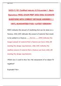 SACA C101 Final Exam Guide 2025&colon; Certified Industry Associate I Basic Operations