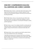 ICRM PART 1 COMPREHENSIVE EXAM 2026 FULL QUESTIONS AND CORRECT ANSWERS