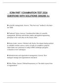 ICRM PART 1 EXAMINATION TEST 2026 QUESTIONS WITH SOLUTIONS GRADED A&plus;
