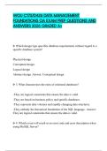 WGU C175&sol;D426 DATA MANAGEMENT FOUNDATIONS OA EXAM PREP QUESTIONS AND ANSWERS 2026 GRADED A&plus;