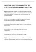 WGU C168 OBJECTIVE EXAMINATION TEST 2026 QUESTIONS WITH VERIFIED SOLUTIONS