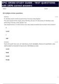 EPIC OR350 STUDY GUIDE - TEST QUESTIONS with 100&percnt; correct answers