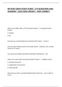 ND POST EXAM STUDY GUIDE &vert; 274 QUESTIONS AND ANSWERS &vert; 2025&sol;2026 UPDATE &vert; 100&percnt; CORRECT