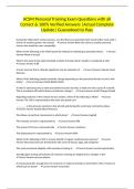 ACSM Personal Training Exam Questions with all Correct & 100&percnt; Verified Answers &vert;Actual Complete Update&vert; Guaranteed to Pass