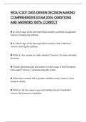 WGU C207 DATA DRIVEN DECISION MAKING COMPREHENSIVE EXAM 2026 QUESTIONS AND ANSWERS 100% CORRECT
