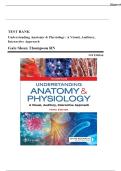 Test Bank for Understanding Anatomy and Physiology 3rd Edition &vert; Gale Sloan Thompson &vert; Verified Chapters 1&ndash;25 &vert; Complete 2025&sol;2026 Version