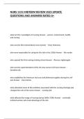 NURS 1131 MIDTERM REVIEW 2025 UPDATE QUESTIONS AND ANSWERS RATED A&plus;