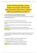 NURS 350 &ndash; Pharmacology Exam 4 &lpar;Health Assessment&rpar; &ndash; Revised Exam Questions & Correct Answers &ndash; Complete A&plus; Exam Material