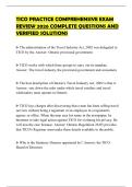 TICO PRACTICE COMPREHENSIVE EXAM REVIEW 2026 COMPLETE QUESTIONS AND VERIFIED SOLUTIONS