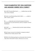TLSAE EXAMINATION TEST 2026 QUESTIONS AND ANSWERS VERIFIED 100&percnt; CORRECT