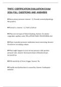TPATC CERTIFICATION EVALUATION EXAM 2026 FULL QUESTIONS AND ANSWERS