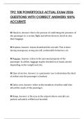 TPC 108 POWERTOOLS ACTUAL EXAM 2026 QUESTIONS WITH CORRECT ANSWERS 100&percnt; ACCURATE