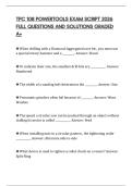 TPC 108 POWERTOOLS EXAM SCRIPT 2026 FULL QUESTIONS AND SOLUTIONS GRADED A&plus;