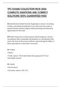 TPC EXAMS COLLECTION PACK 2026 COMPLETE QUESTIONS AND CORRECT SOLUTIONS 100&percnt; GUARANTEED PASS