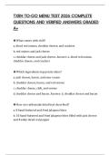 TXRH TO-GO MENU TEST 2026 COMPLETE QUESTIONS AND VERIFIED ANSWERS GRADED A&plus;
