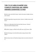 TXRH TO-GO MENU EXAMPREP 2026 COMPLETE QUESTIONS AND VERIFIED ANSWERS GUARANTEED TO PASS