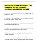 WGU C211 OA GLOBAL ECONOMICS FOR MANAGERS ACTUAL EXAM 2026 QUESTIONS AND VERIFIED ANSWERS