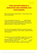 TRUE ADVISOR MODULE 2  QUESTIONS AND ANSWERS&vert; ACE  YOUR GRADES&period; 